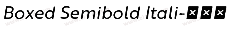 Boxed Semibold Itali字体转换
